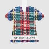 Ugly Sweater Award Kleurrijk gespeeld Jaar Fun Par Ornament (voorkant)