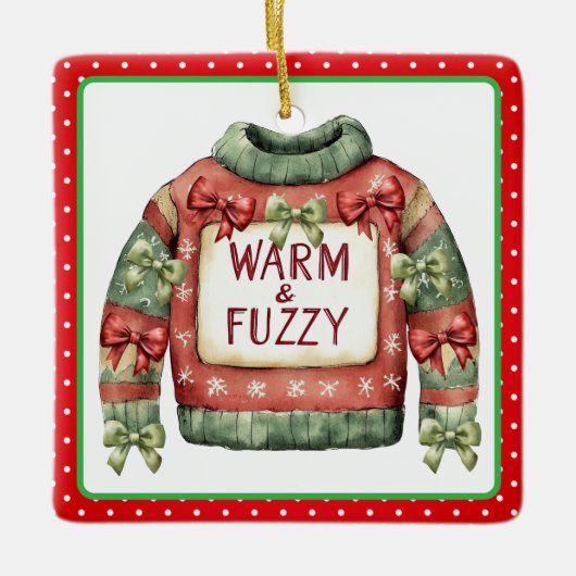 Ugly Sweater Award Ornament - Two Sided (Voorkant)