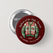 Ugly Sweater Award Party Ronde Button 5,7 Cm (Voorkant /achterkant)