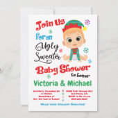 Ugly Sweater Baby shower Invitation Kaart (Voorkant)
