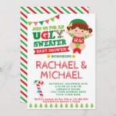 Ugly Sweater Baby shower Invitation Kaart (Voorkant / Achterkant)