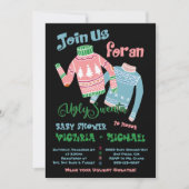 Ugly Sweater Baby shower Invitation Kaart (Voorkant)