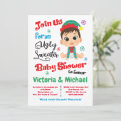 Ugly Sweater Baby shower Invitation Kaart (Staand voorkant)
