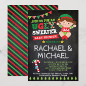 Ugly Sweater Baby shower Invitation Kaart (Voorkant / Achterkant)