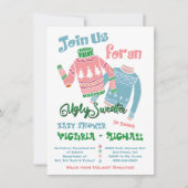 Ugly Sweater Baby shower Invitation Kaart (Voorkant)