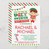 Ugly Sweater Baby shower Invitation Kaart (Voorkant / Achterkant)