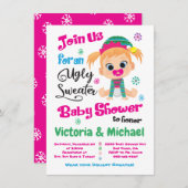 Ugly Sweater Baby shower Invitation Kaart (Voorkant / Achterkant)