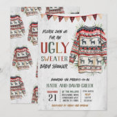 Ugly Sweater Baby shower Kaart (Voorkant / Achterkant)
