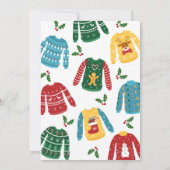 Ugly Sweater Birthday Invitation Kaart (Achterkant)
