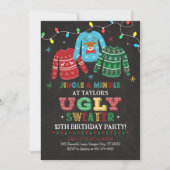 Ugly Sweater Birthday Invitation, Ugly Sweater Kaart (Voorkant)