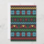 Ugly Sweater Birthday Invitation, Ugly Sweater Kaart (Achterkant)