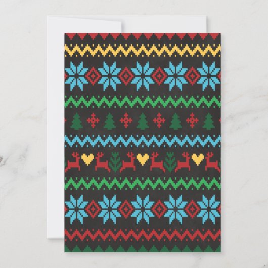 Ugly Sweater Birthday Invitation, Ugly Sweater Kaart (Achterkant)