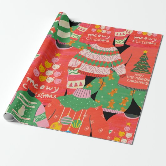 UGLY SWEATER CHRISTMAS CADEAUPAPIER (Uitgerold)