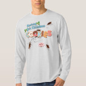 Ugly sweater Christmas cockroach eating cookies T-shirt (Voorkant)