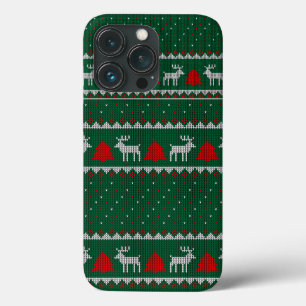Ugly Sweater Christmas Faux Knit Pattern Hoesje-Ma Case-Mate iPhone Case