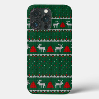 Ugly Sweater Christmas Faux Knit Pattern Hoesje-Ma Case-Mate iPhone Case