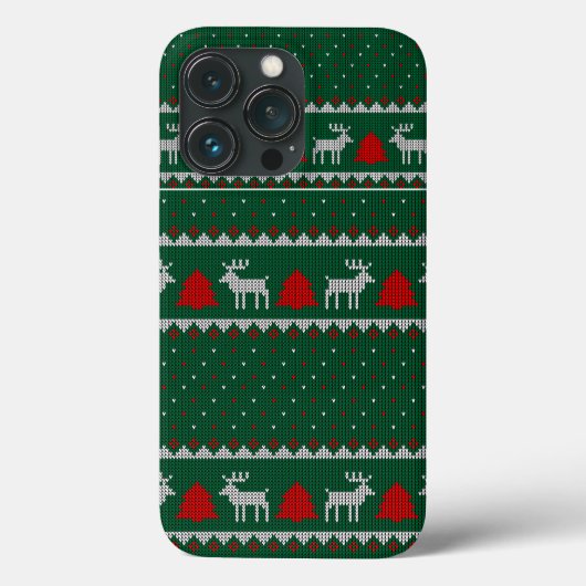 Ugly Sweater Christmas Faux Knit Pattern Hoesje-Ma Case-Mate iPhone Case (Achterkant)