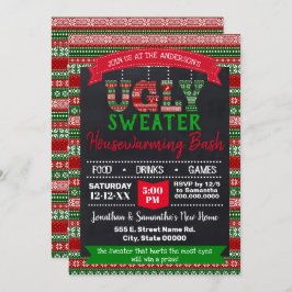 Ugly Sweater Christmas Housewarming Bash Kaart