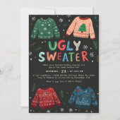 Ugly Sweater Christmas Invitation Kaart (Voorkant)