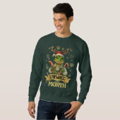 Ugly sweater Christmas lizard elf employee award (Voorkant volledig)