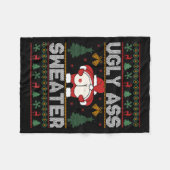 Ugly Sweater Christmas Long Sleeve  Fleece Deken (Voorkant (Horizontaal))