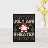 Ugly Sweater Christmas Long Sleeve  Kaart (Gele Bloem)