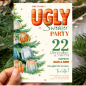 Ugly Sweater Christmas Party Cozy Watercolor Kaart