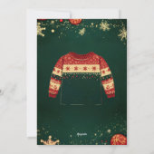 Ugly Sweater Christmas Party Invitation Kaart (Achterkant)