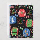 Ugly Sweater Christmas Party Tacky Vest schoolbord Kaart (Achterkant)