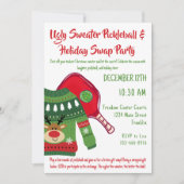 Ugly Sweater Christmas Pickleball Gift Swap Kaart (Voorkant)