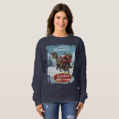 Ugly sweater Christmas Santa tyrannosaurus t-rex (Voorkant volledig)