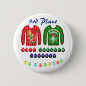 Ugly Sweater Contest 3rd Place Winner Award Ronde Button 5,7 Cm (Voorkant)