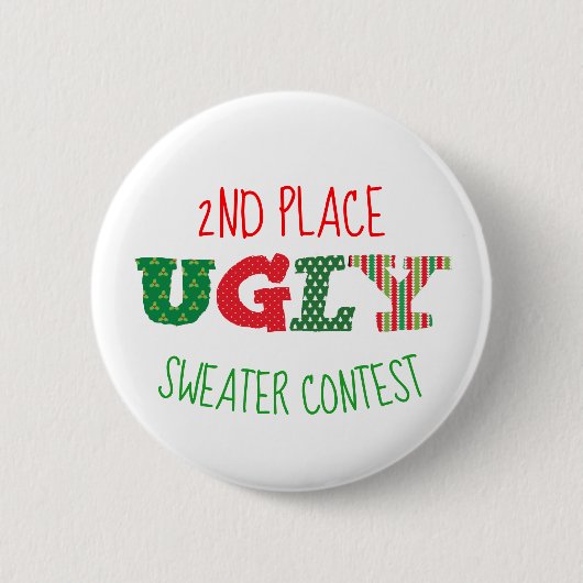 Ugly Sweater Contest Button (Voorkant)