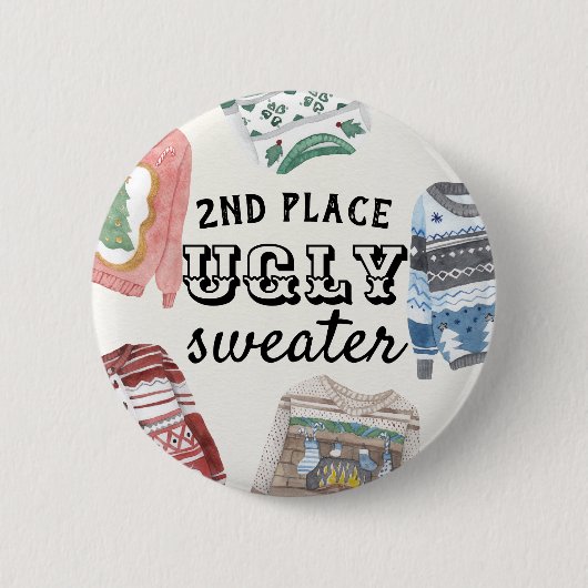 Ugly Sweater Contest Button (Voorkant)