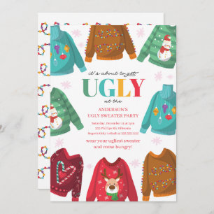 Ugly Sweater Contest Party Uitnodiging
