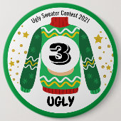 Ugly Sweater Contest Prize-Button Ronde Button 6,0 Cm (Voorkant)