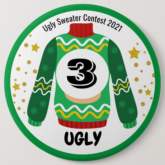 Ugly Sweater Contest Prize-Button Ronde Button 6,0 Cm (Voorkant)