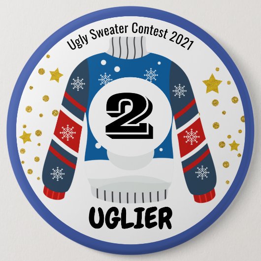 Ugly Sweater Contest Prize-Button Ronde Button 6,0 Cm (Voorkant)
