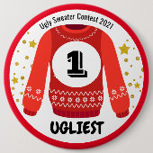 Ugly Sweater Contest Prize Ronde Button 6,0 Cm (Voorkant)
