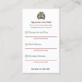 Ugly Sweater Contest Voter Ballet Visitekaartje (Voorkant)