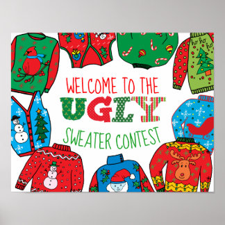 Ugly Sweater Contest, Welkomstbord Poster