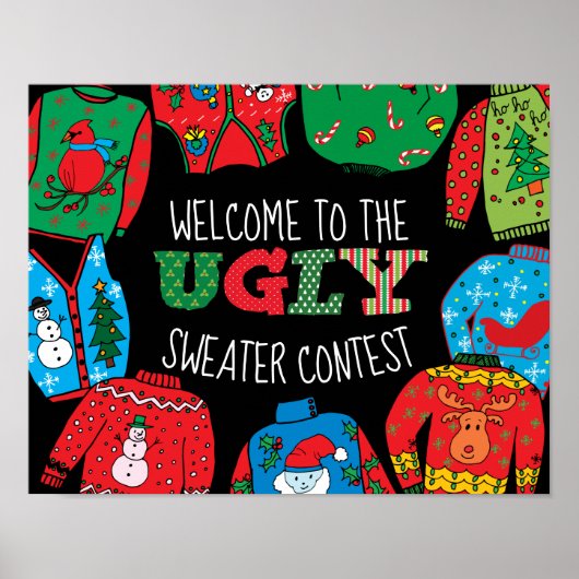 Ugly Sweater Contest, Welkomstbord Poster (Voorkant)