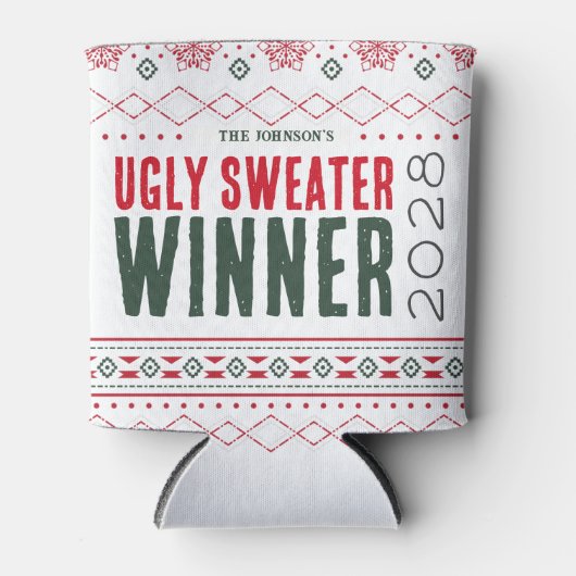 Ugly Sweater Contest Winnaar Prijs Blikjeskoeler (Voorkant)
