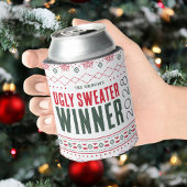 Ugly Sweater Contest Winnaar Prijs Blikjeskoeler