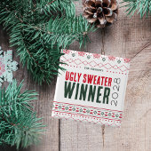 Ugly Sweater Contest Winnaar Prijs Button