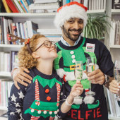 Ugly Sweater Contest Winnaar Prijs Button