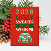 Ugly Sweater Contest Winnaar Prijs Button