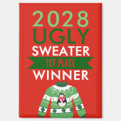 Ugly Sweater Contest Winnaar Prijs Magneet (Voorkant)
