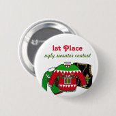 Ugly Sweater Contest Winner Ronde Button 5,7 Cm (Voorkant /achterkant)