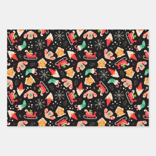 Ugly Sweater Cozy kerstset van 3 Inpakpapier Vel (Voorkant 3)